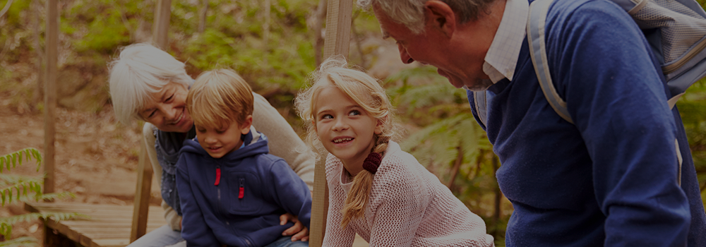 Grandparents Talking to Grandchildren